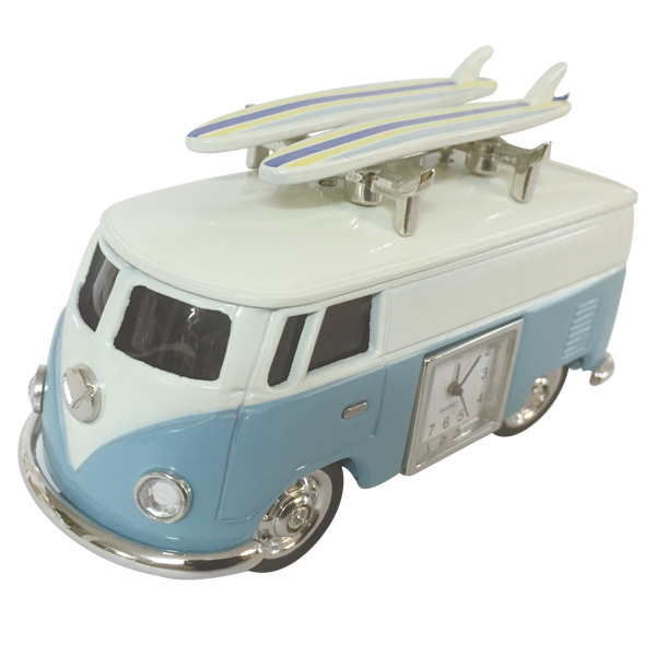 Hippy Van with  surfboards & clock -Blue