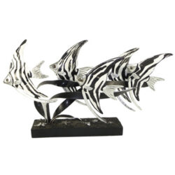 Angelfish Metal Centerpiece - Black & White