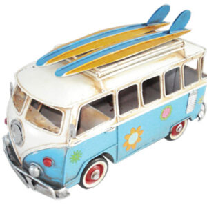 Hippie Van Flower Power w Surfboards - Blue