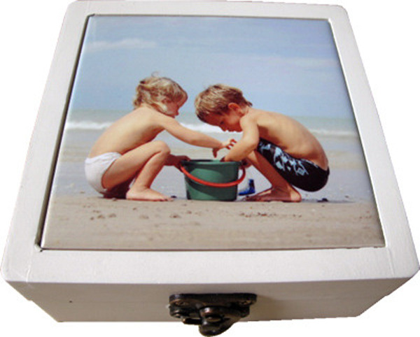 Ceramic Coasters 13cm - Boxed set of 4 - Kids at the Beach