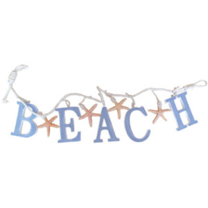 Beach Letters & Starfish Garland Blue 91x7x1cm