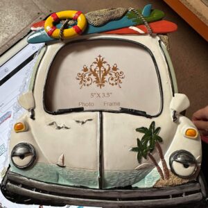 White car photo frame w surfboard 20.8 cm
