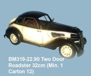 Two door Old Roadster Sedan - Black & White