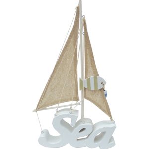 Sail Boat made of Sea sign