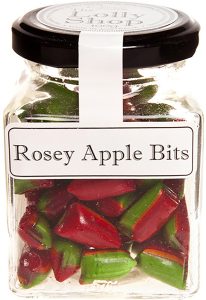 Rosey Apple Bits Boiled Lollies Rock Candy 100g Jars - Packed In Boxes of 12