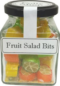 Fruit Salad Rock Candy Boiled Lollies 100g Jars - Packed In Boxes of 12