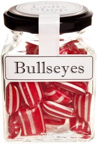 Bullseyes Boiled Lollies Rock Candy 100g Jars - Packed In Boxes of 12