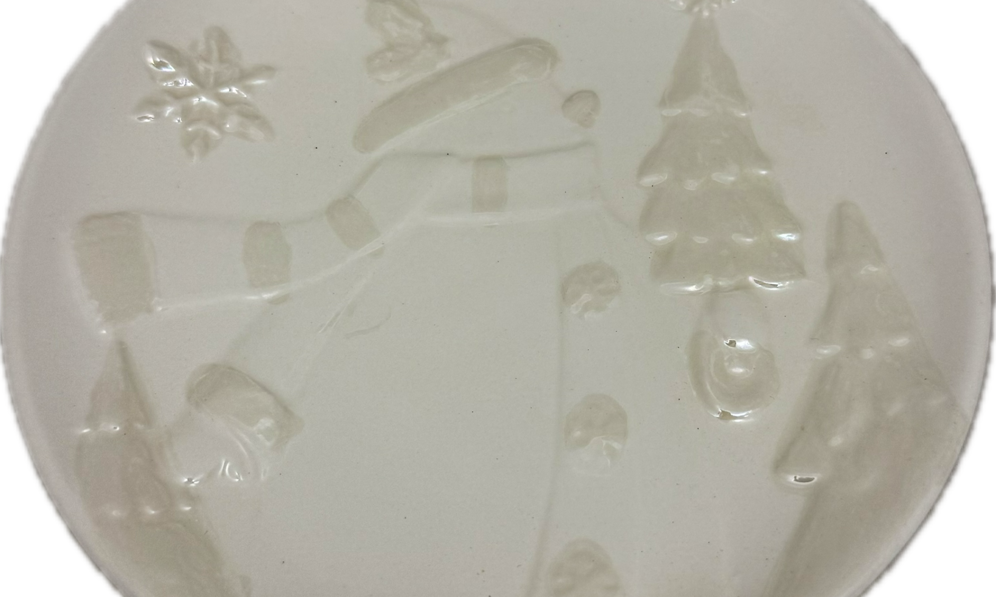 Xmas Snowman Snack Plate - 15.2cm Diameter