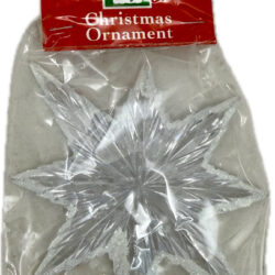 Christmas Tree Ornament - Clear Plastic Star