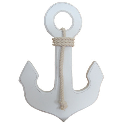 Anchor with Rope - White 35cm