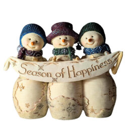 Season of Happiness 4" Snowman with Banner
