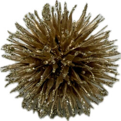 Allium hanging ball 9cm champagne silver mesh