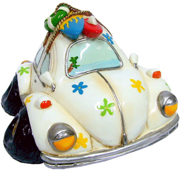 Old Bug Money Box - Small White