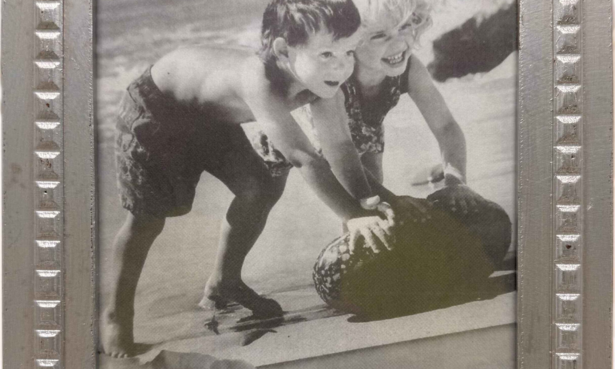 Kids on the Beach-Dimpled 21.5cm Standing Photo Frame