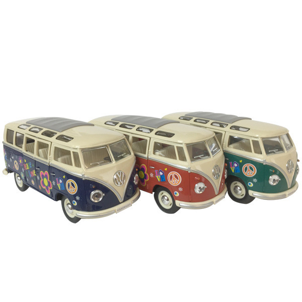 1962 VW Kombi Samba Flower Power - Single Navy - Scale 1:24