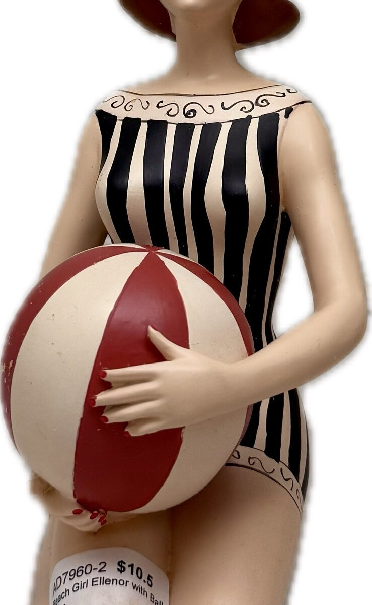 Beach Girl Ellenor with Ball - Beach Decor