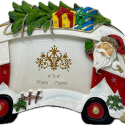 Santa in a Christmas Kombi (Side View) 6"x4" Photo Frame