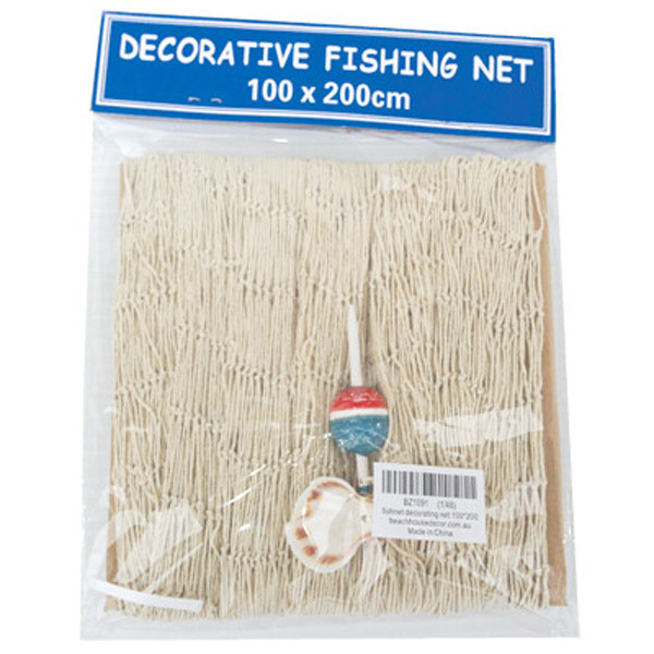 Decorative Fishing net with Shells - Small (10 x 20cm)