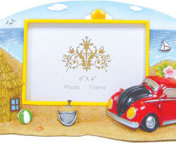 Beach Board Photo Frame with Red Bug 33.7cm