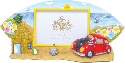 Beach Board Photo Frame with Red Bug 33.7cm