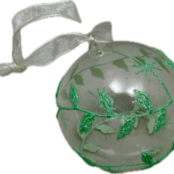 Clear glass Christmas Bauble