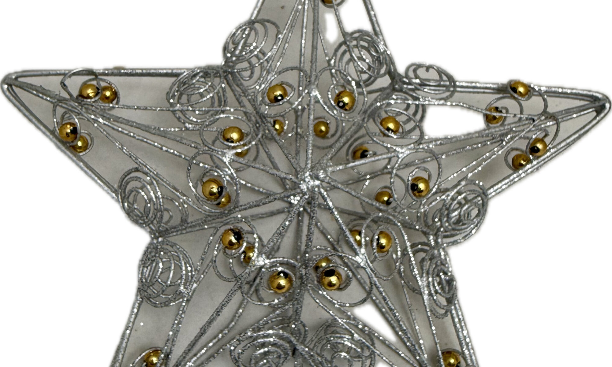 Wire Candy Holder With Beads - Christmas Star