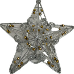 Wire Candy Holder With Beads - Christmas Star