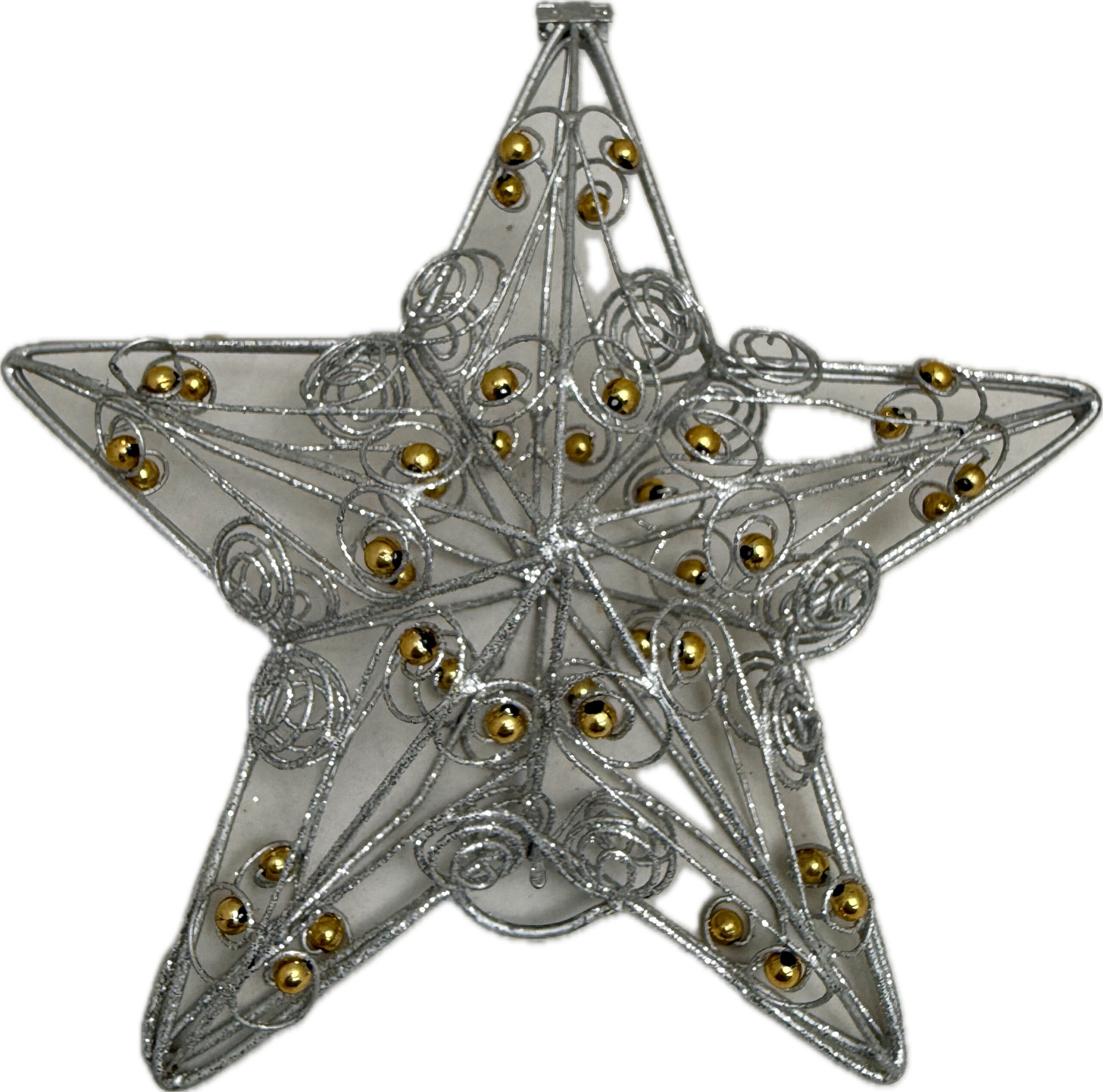 Wire Candy Holder With Beads - Christmas Star