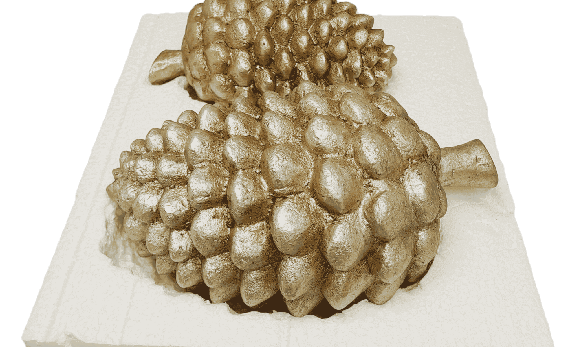 Coastal XL Gold Pinecones - Set of 2