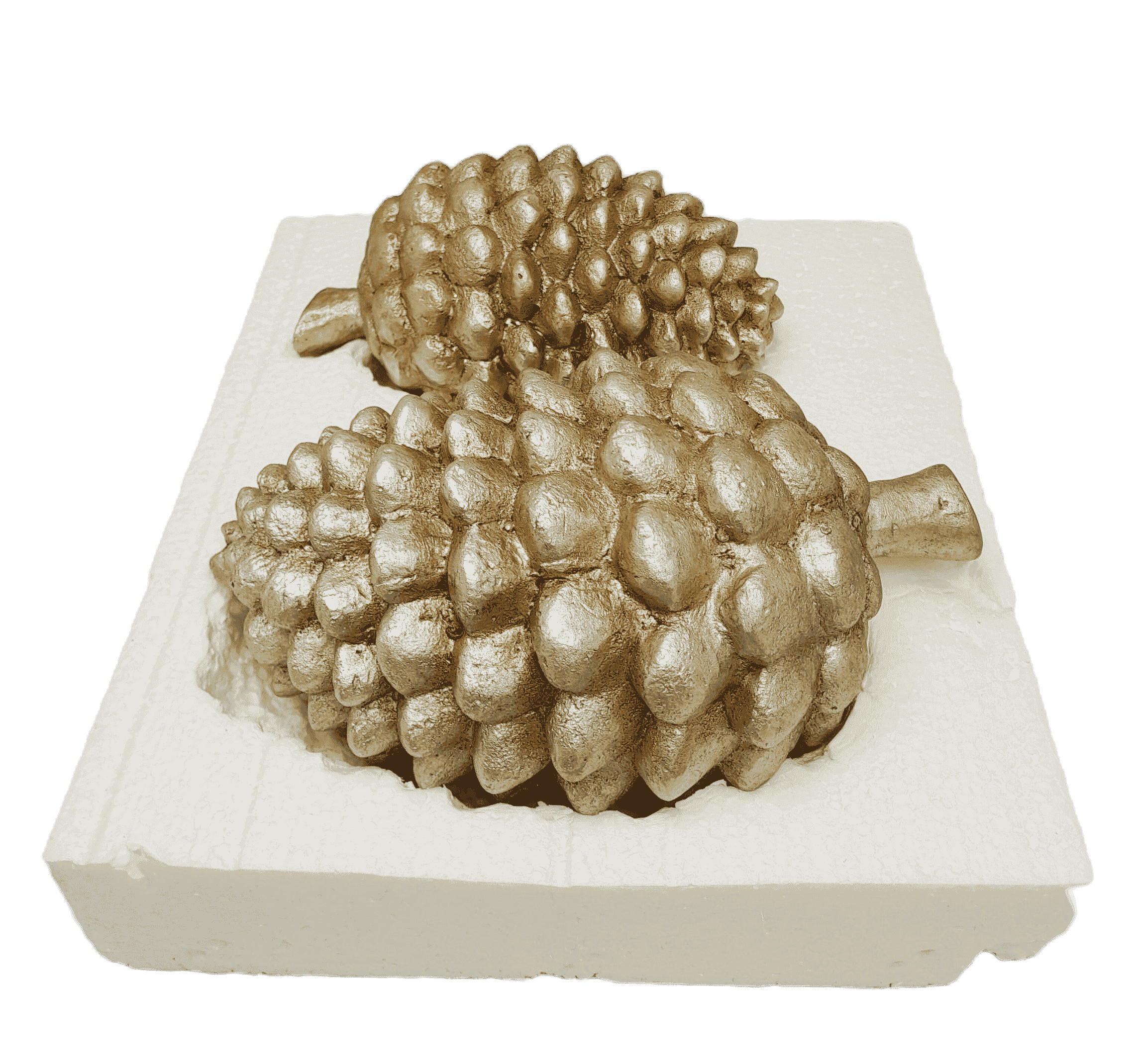 Coastal XL Gold Pinecones - Set of 2