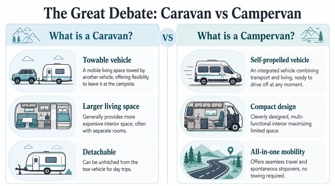 The Great Debate What is a Caravan vs a Campervan