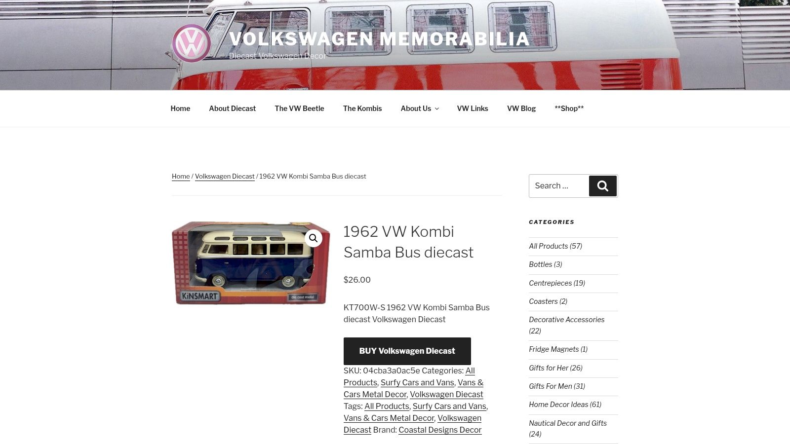 Screenshot from https://vwmemorabilia.com.au/shop/1962-vw-kombi-samba-bus-diecast/