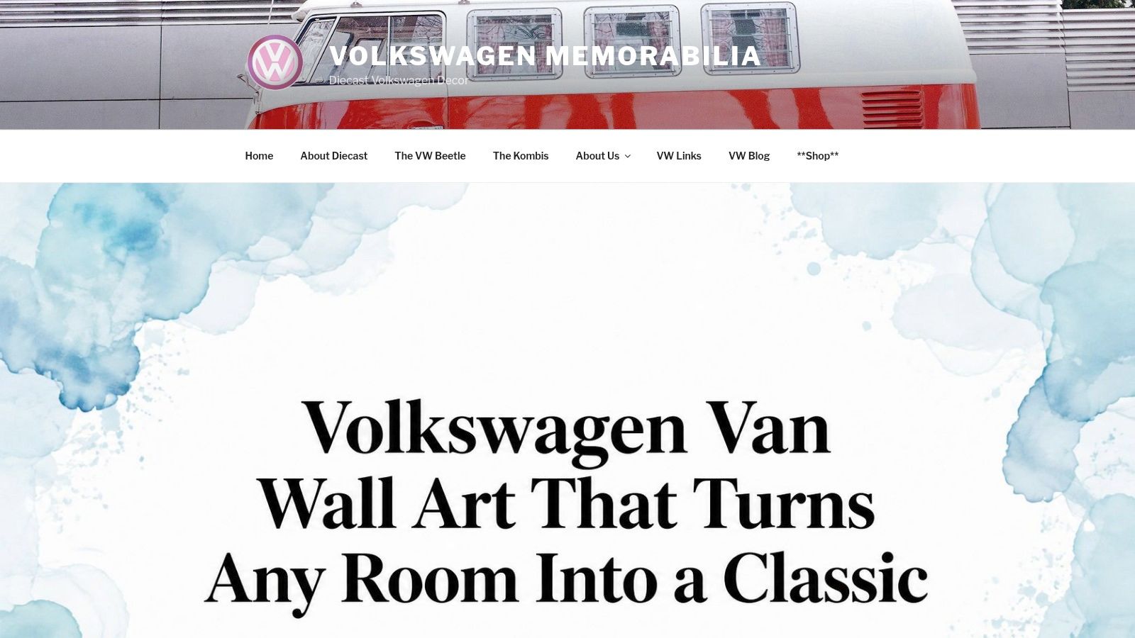 Volkswagen Van Wall Art That Turns Any Room Into a Classic